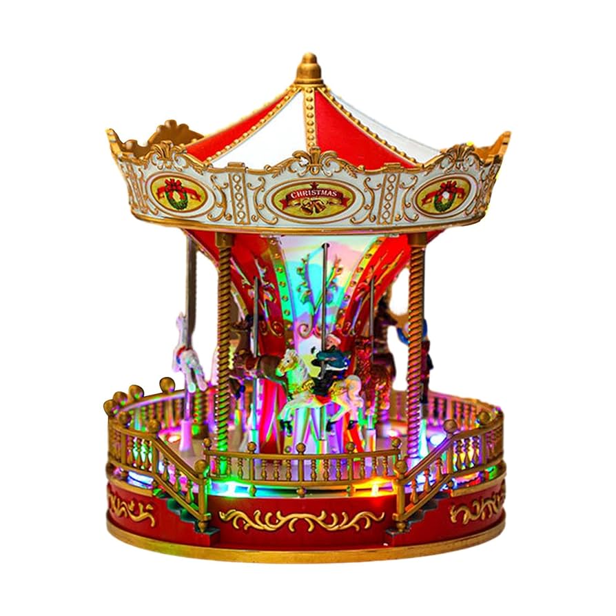 Amazon.com: HZHXIFUF Lighted Christmas Carousel Music Box